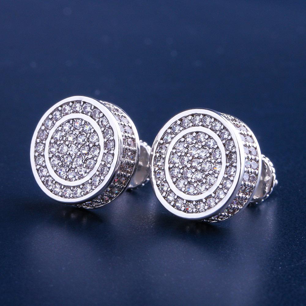 The Giant® - Iced Out 12mm Big Round Stud Earrings for Men Earrings