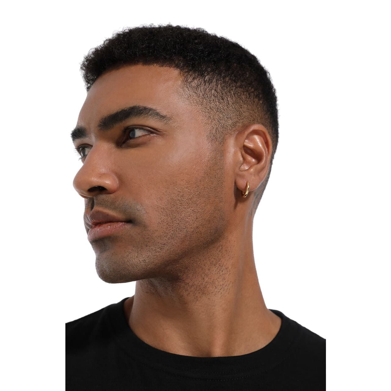 The Gold Eclipse® - 925 Sterling Silver Hoop Earrings in 14K Gold