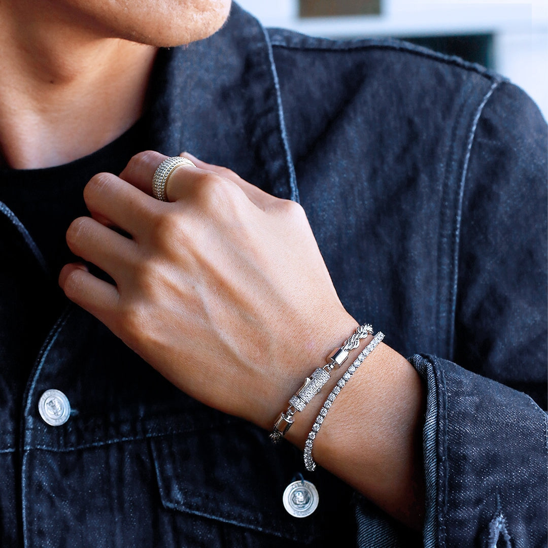 The Golden Age II® - 6mm Rope Bracelet With Iced Clasp