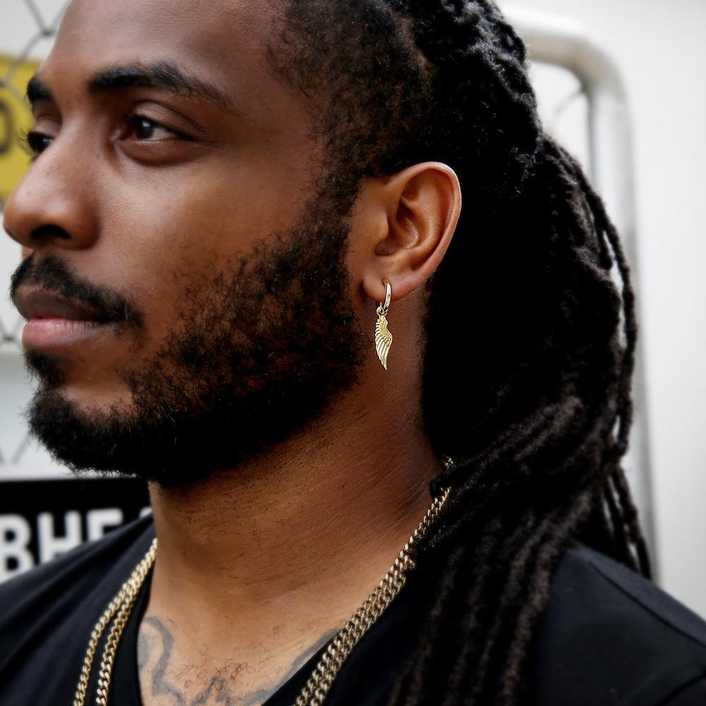 The Hope® - 925 Sterling Silver Hoop Dangle Angel Wing Earrings Earrings