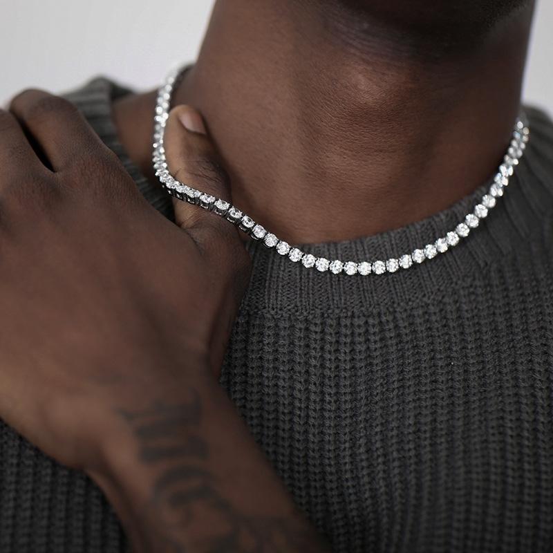 The Icy Summer® - 3/4/5mm Tennis Chain White Gold Plated
