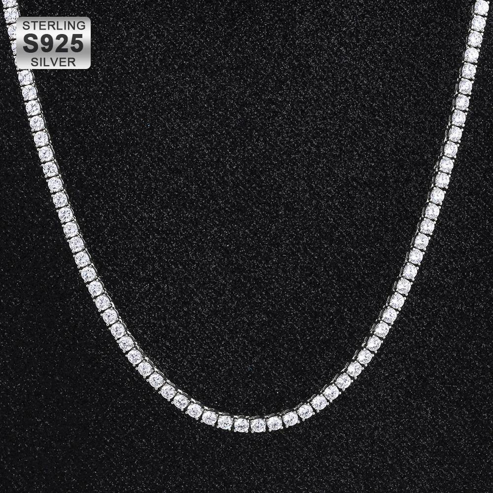THE ICY SUMMER® - 4mm 925 Sterling Silver Tennis Chain Necklace