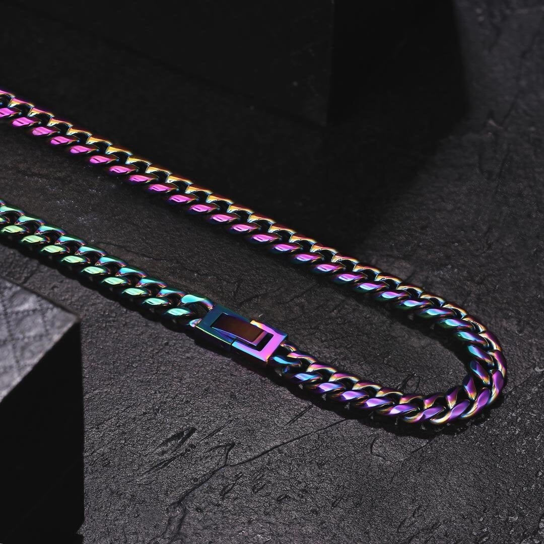 The Rainbow Baby® - 8mm Rainbow Miami Cuban Link Chain Necklaces
