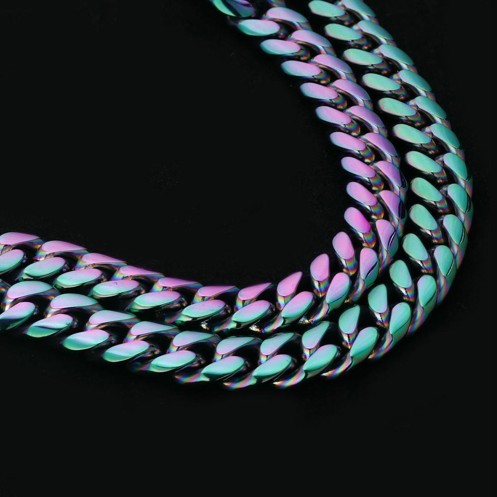 The Rainbow Bridge® - 10mm Rainbow Miami Cuban Link Chain