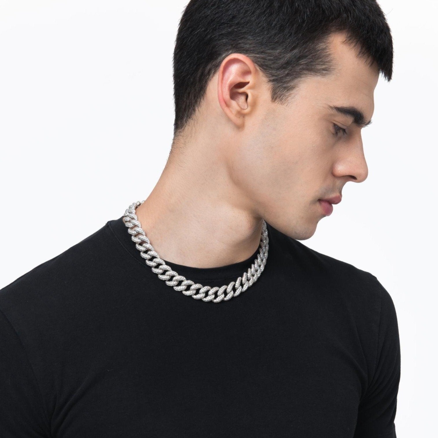 The Rising Bubble® - Iced Diamond 15mm Cuban Link Choker