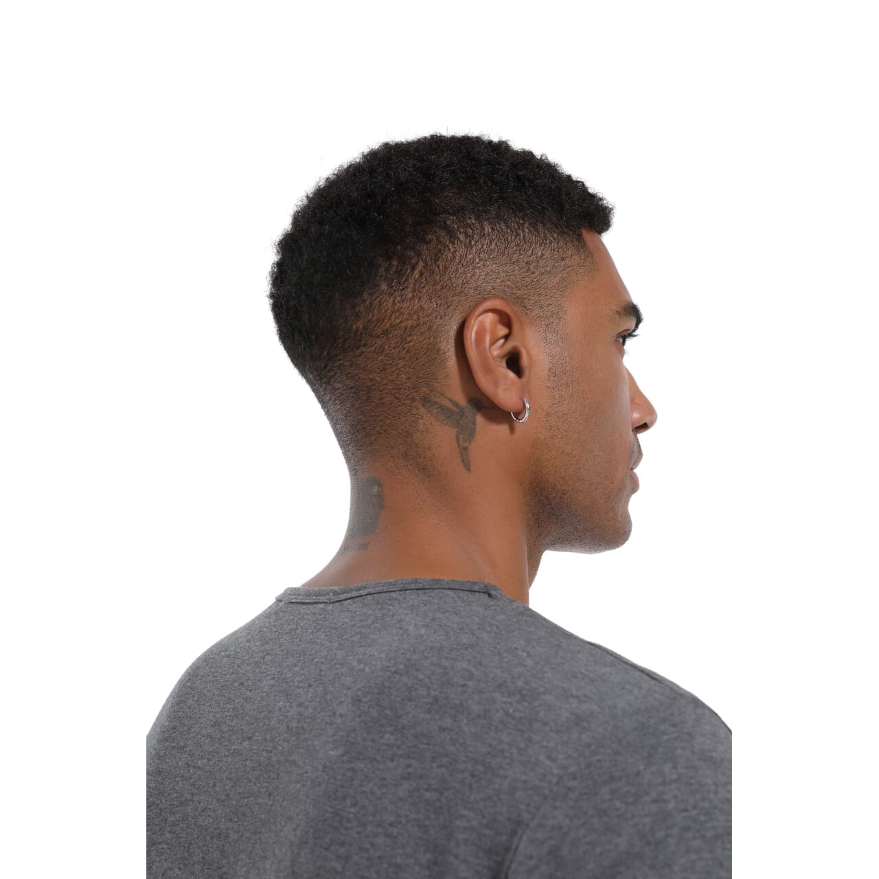 The Silver Eclipse® - 925 Sterling Silver Hoop Earrings in White Gold Earrings