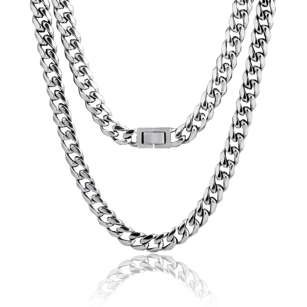 The Stormtrooper®- 10mm Miami Cuban Link Chain White Gold Plated