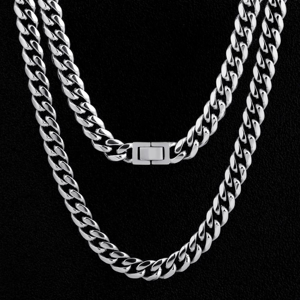 The Stormtrooper®- 10mm Miami Cuban Link Chain White Gold Plated