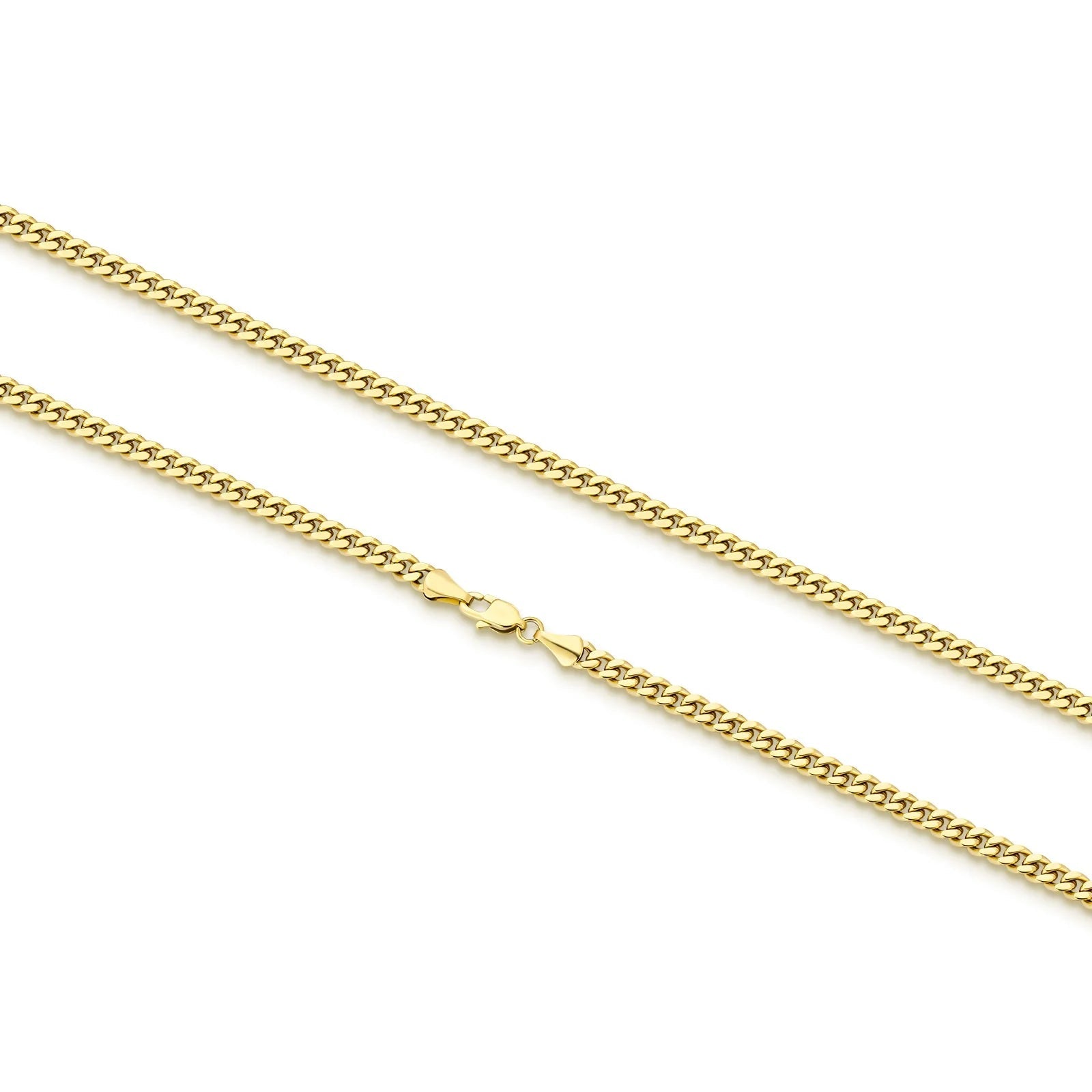 4mm Miami Cuban Link Chain in 14K Gold Necklaces 