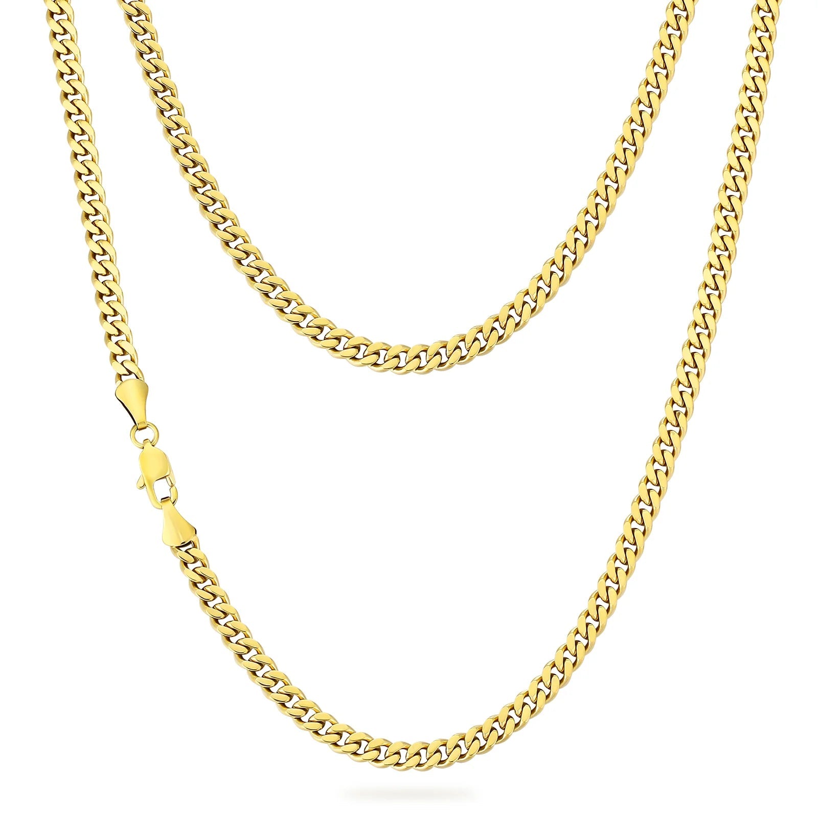 5mm Miami Cuban Link Chain in 14K Gold Necklaces 