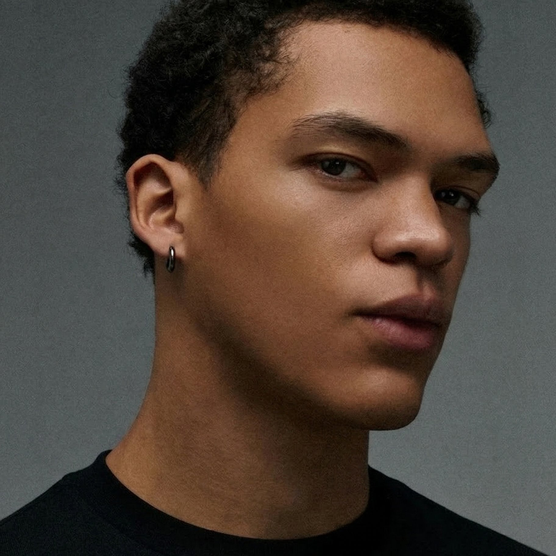 925 Sterling Silver Hoop Earrings in Black Gold Earrings 