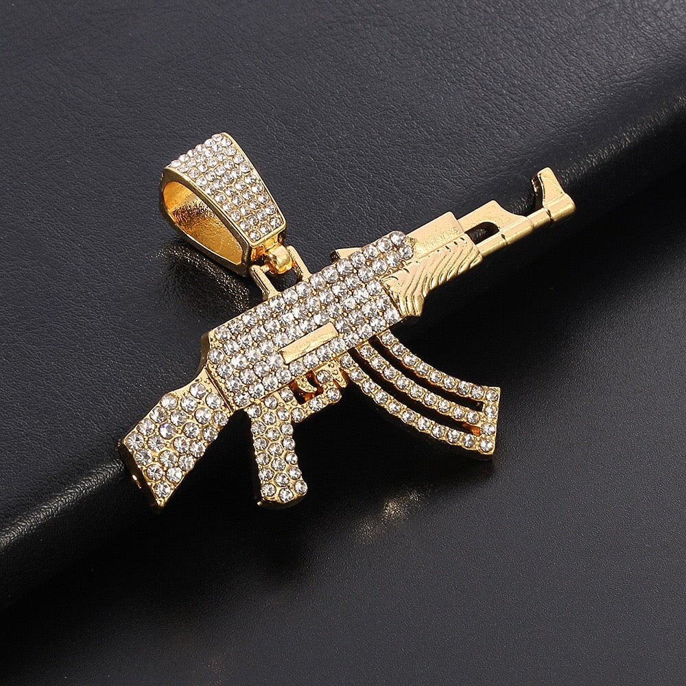 AK-47 Rifle Gun Pendant - 1.5inch Charms & Pendants 