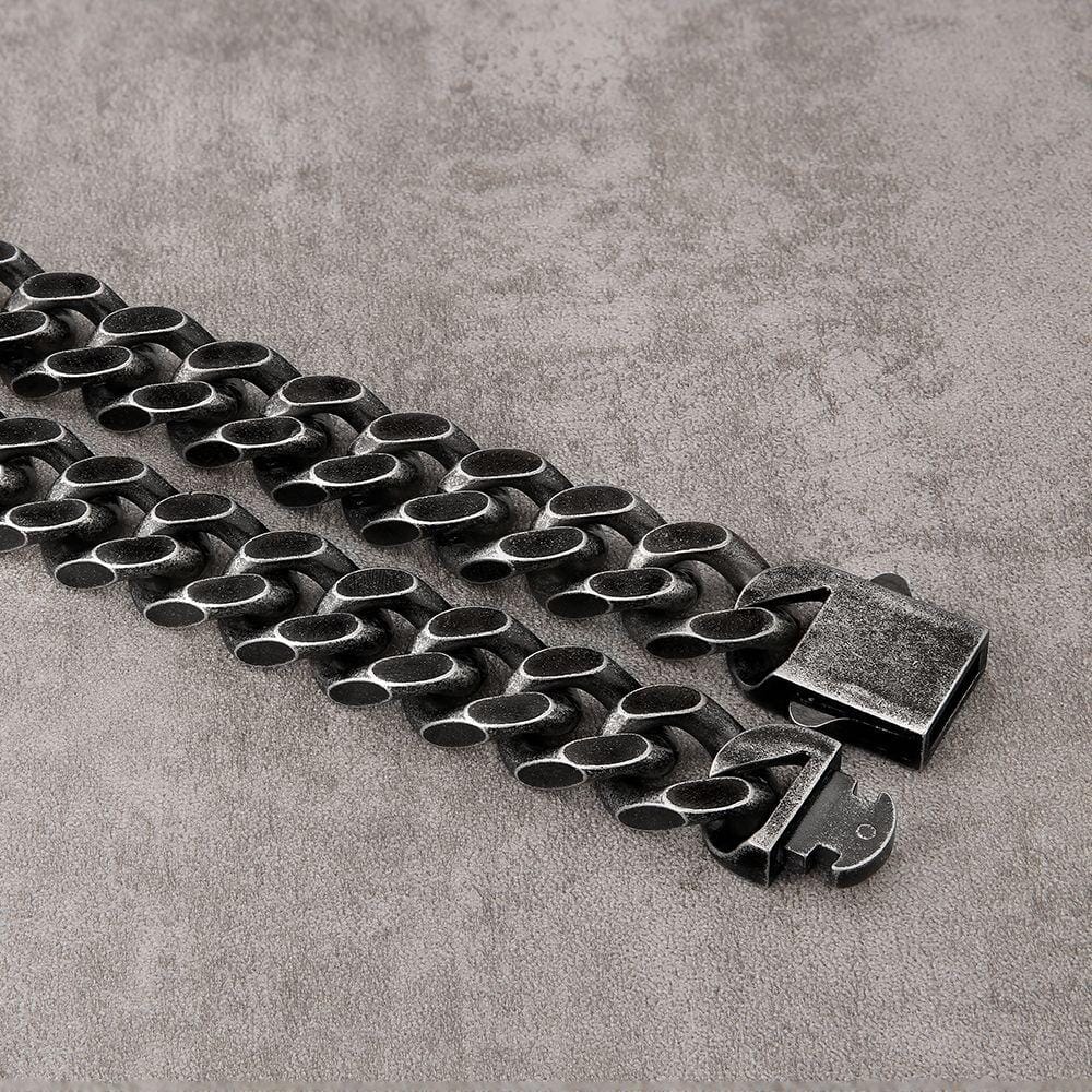 BLACK & PROUD™ - Black Curb Cuban Link Chain - 14mm Necklaces 