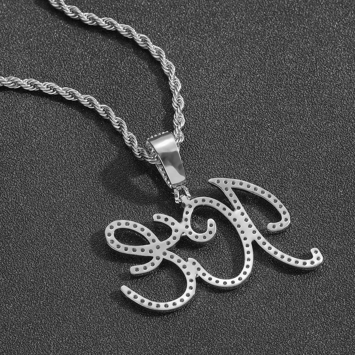 Custom Name Diamond Letters Pendant Necklace Charms & Pendants 