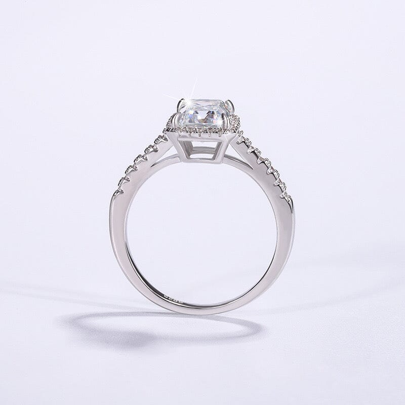 Emerald Cut Moissanite Diamond Engagement Ring for Women Rings 