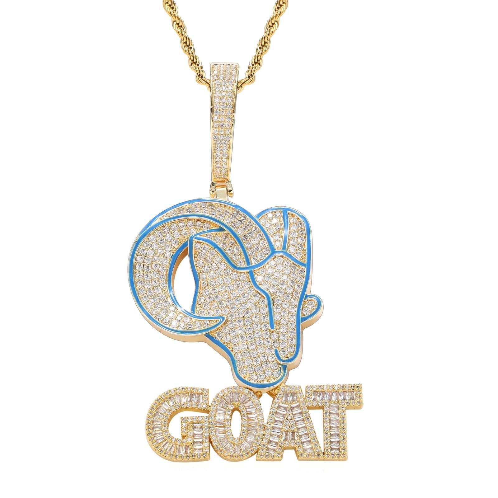 G.O.A.T. Pendant with Letters - Yellow Gold Charms & Pendants 