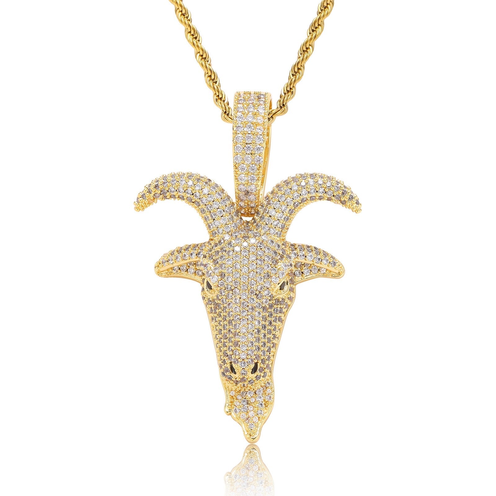 G.O.A.T. Pendant - Yellow Gold Charms & Pendants 