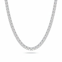 Moissanite Diamond 925 Sterling Silver Tennis Chain in White Gold - All Sizes Necklaces 