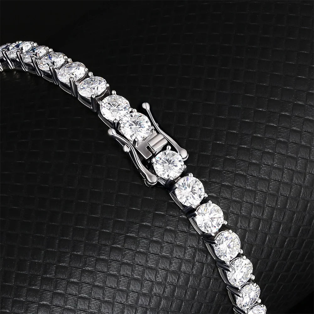 Moissanite Diamond Tennis Bracelet in White Gold - 5mm Bracelets 