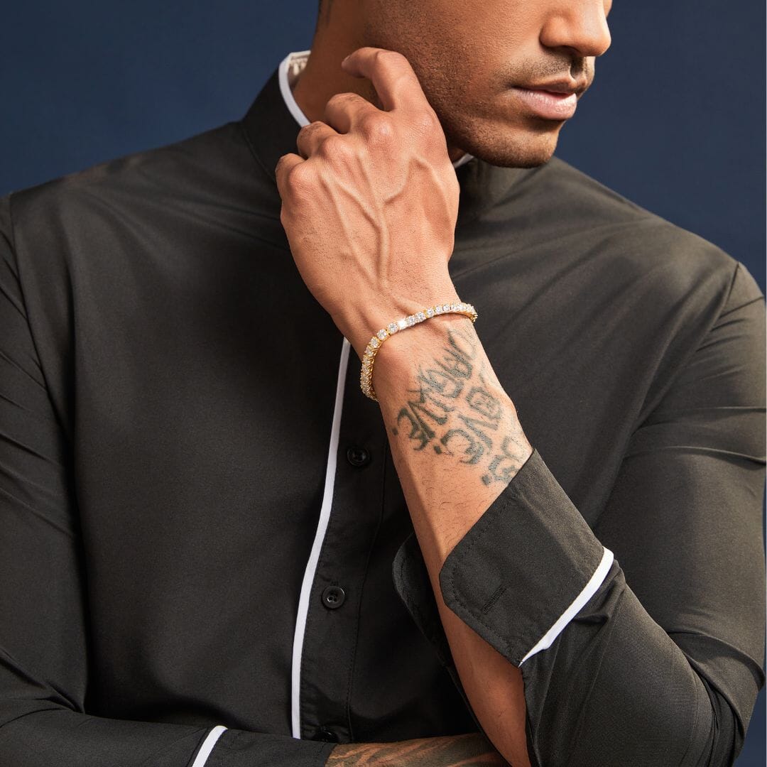 Moissanite Diamond Tennis Chain Bracelet in 14K Gold - 5mm Bracelets 