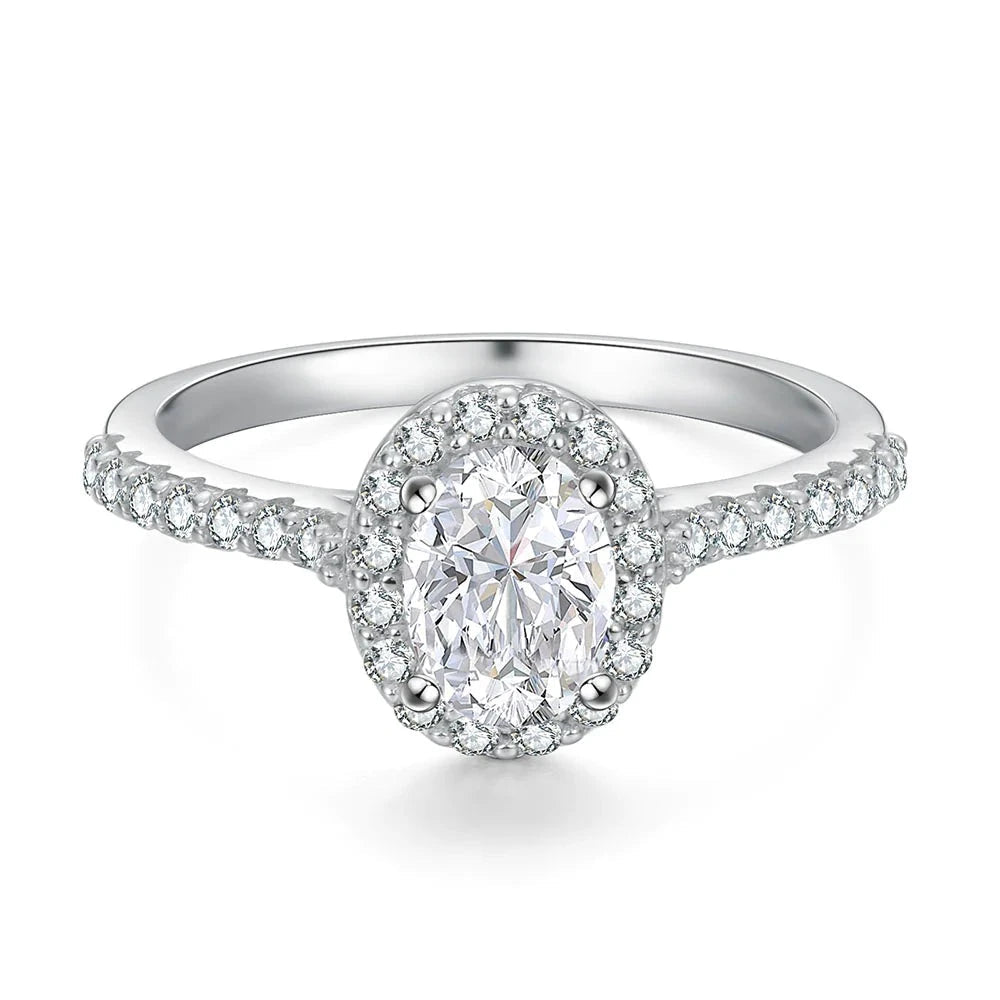 Oval Cut Moissanite Diamond Ring for Women Rings 