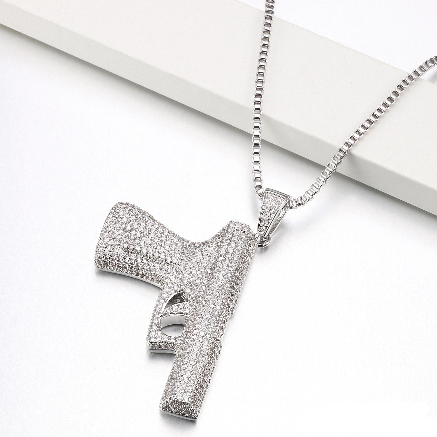 Pistol Handgun Pendant - 3.5inch Charms & Pendants 