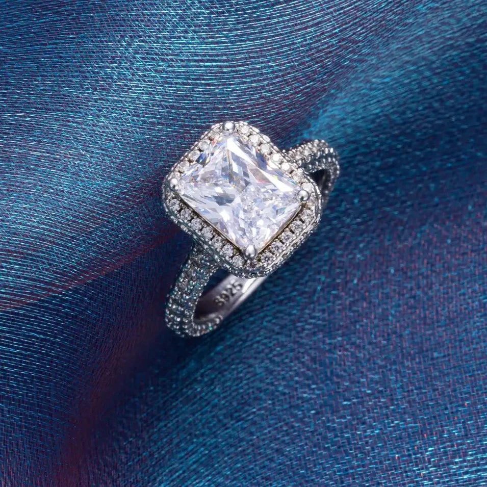 Radiant Cut Moissanite Diamond Engagement Ring for Women Rings 