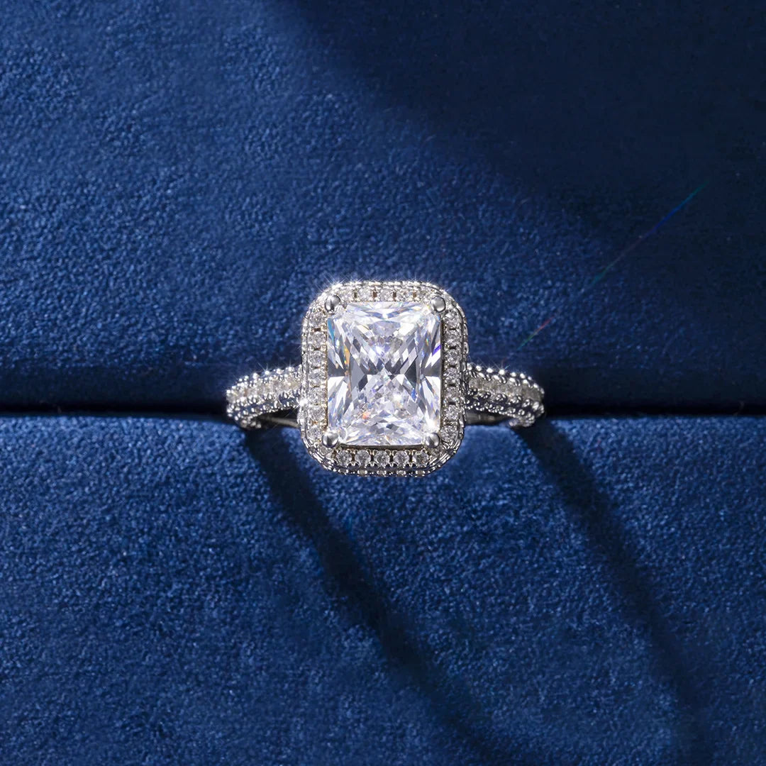 Radiant Cut Moissanite Diamond Engagement Ring for Women Rings 