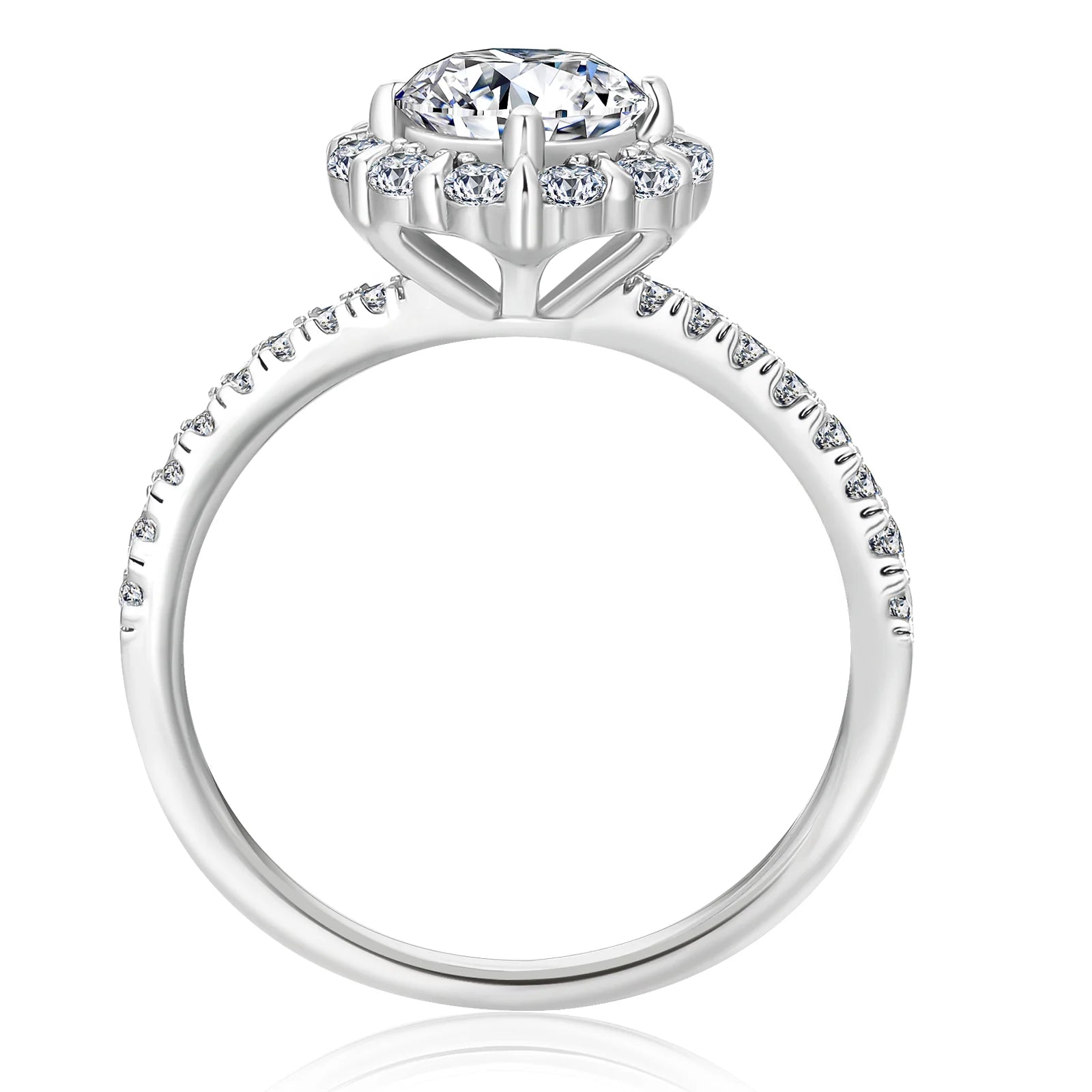 Round Cut Moissanite Diamond Ring for Women Rings 