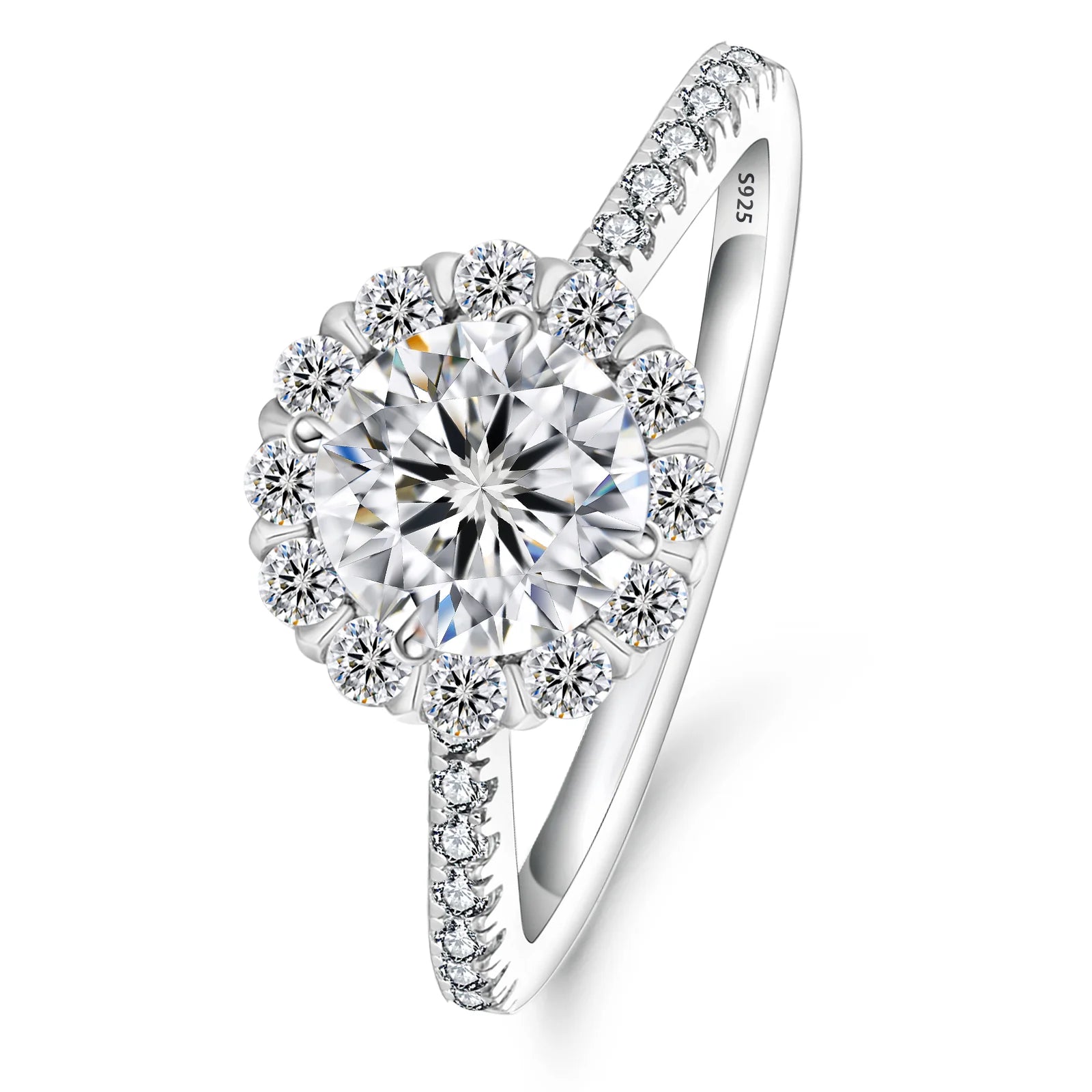 Round Cut Moissanite Diamond Ring for Women Rings 