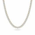 S925 Moissanite Diamond 925 Sterling Silver Tennis Chain in 14K Gold - All Sizes Necklaces 