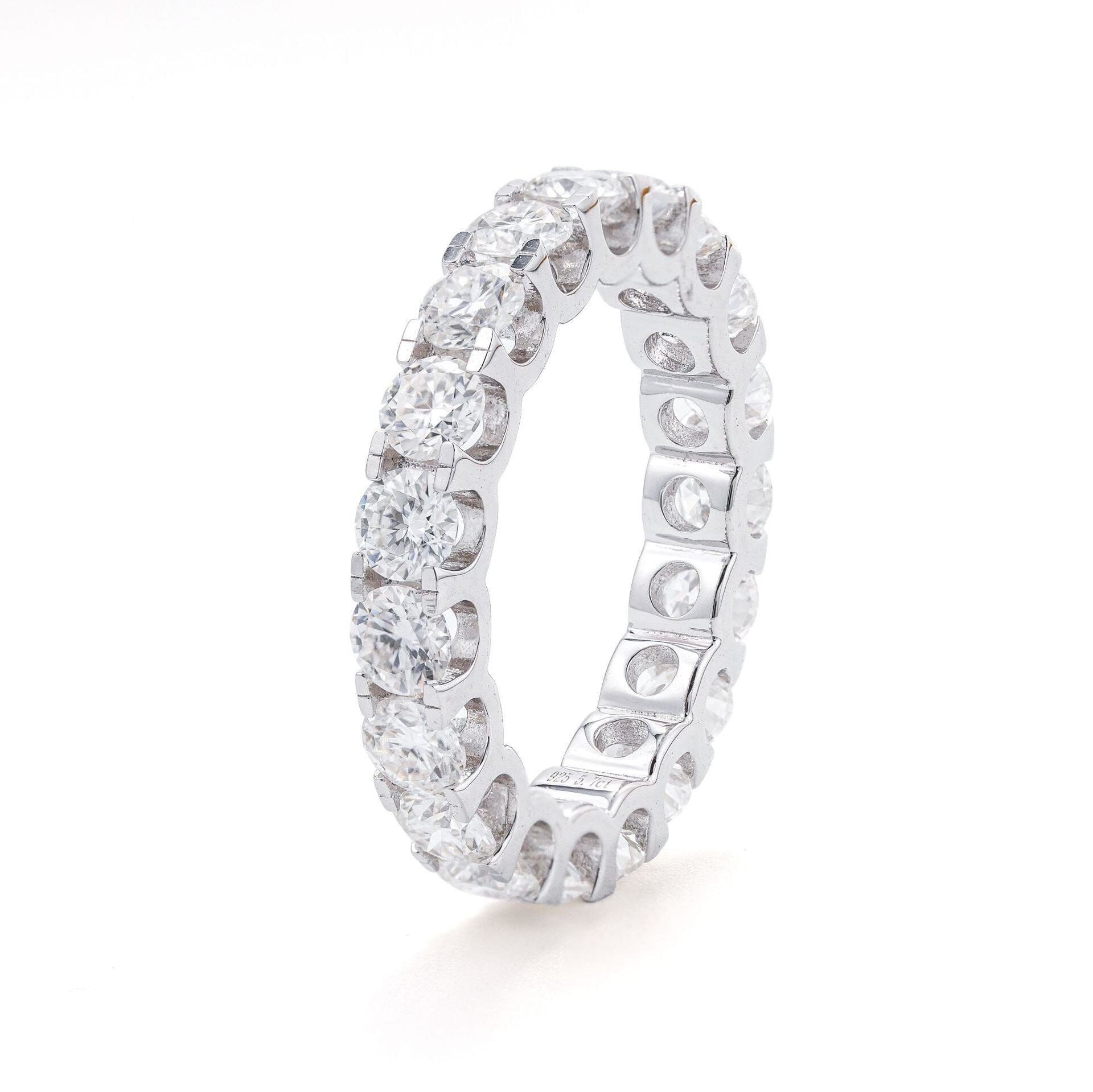 S925 Moissanite Diamond Eternity Ring - 5mm Rings 