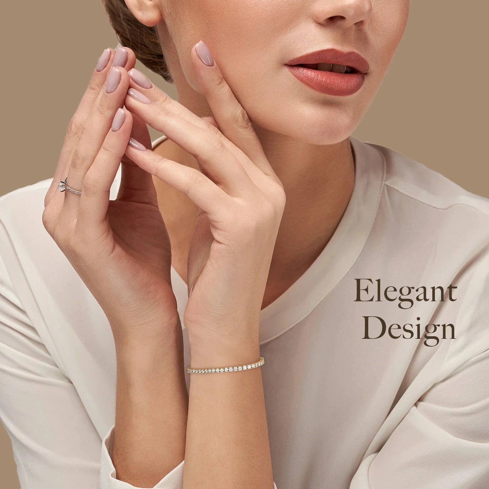 S925 Silver CZ Diamond Tennis Bracelet in 14K Gold - 3mm Bracelets 