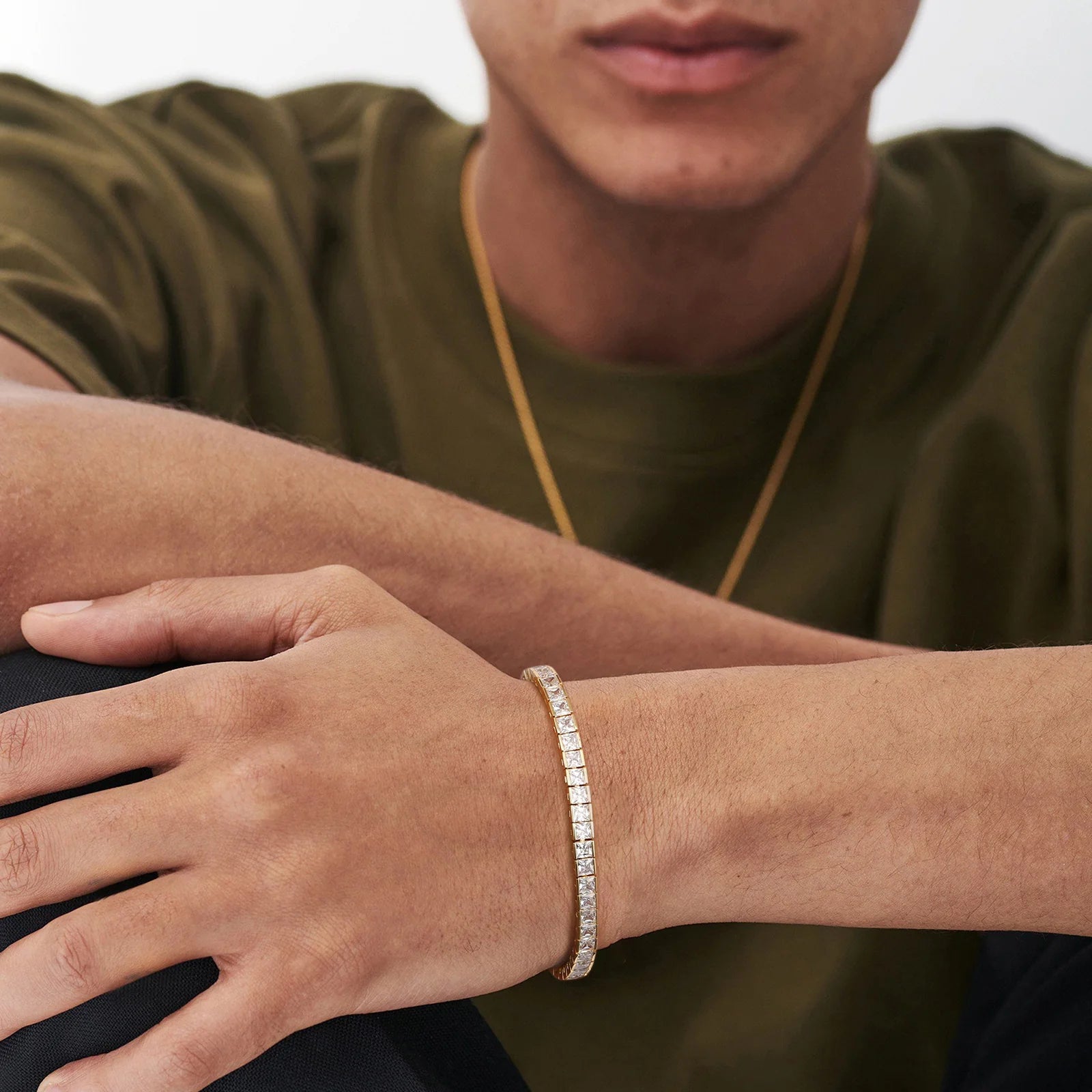 S925 Silver CZ Princess Cut Diamond Tennis Bracelet - 3mm Bracelets 