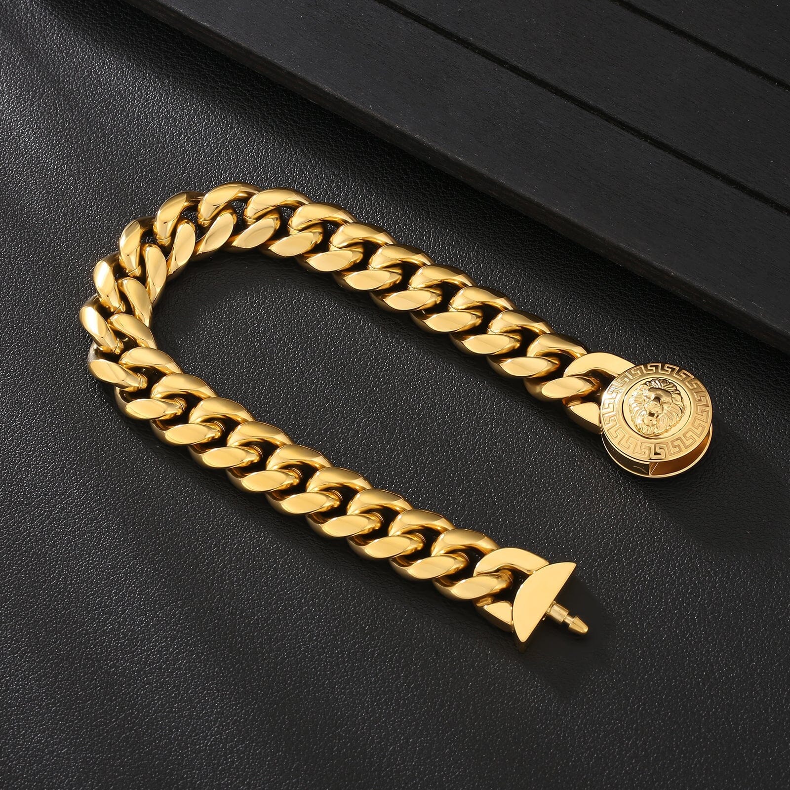 The King - 12mm Cuban Link Bracelet in 18K Gold Plated Bracelets 