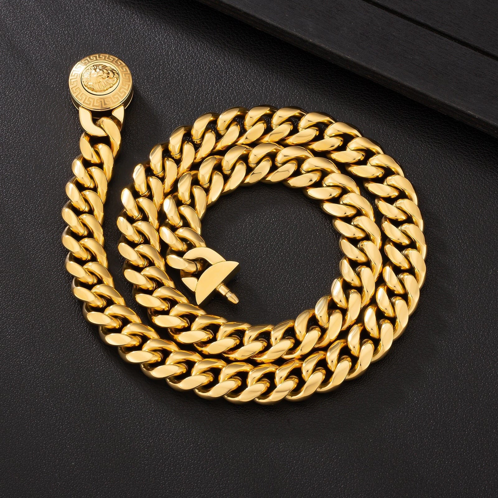 The King - 12mm Cuban Link Chain in 18K Gold Plated Necklaces 