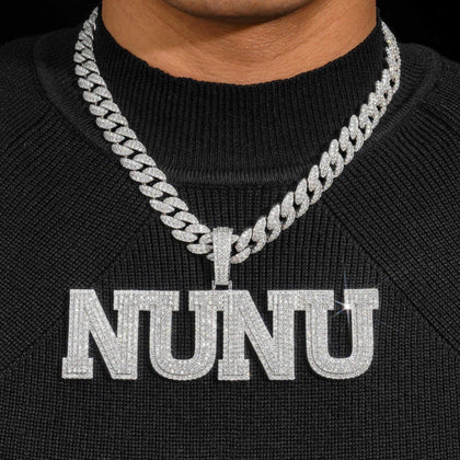 The Statement® - Custom Moissanite Letters Pendant Charms & Pendants 