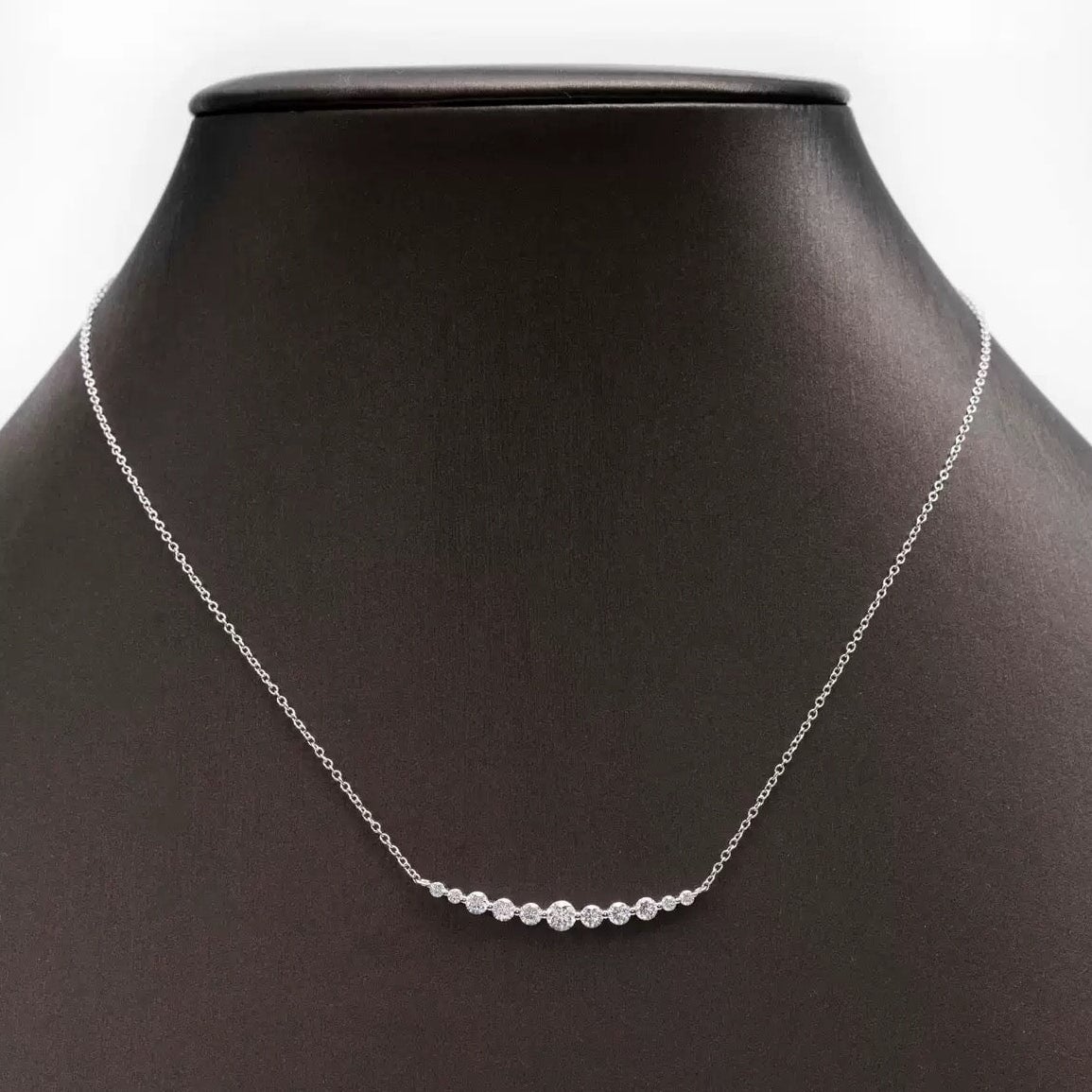 U-Smile S925 Moissanite Necklace in White Gold Necklaces 