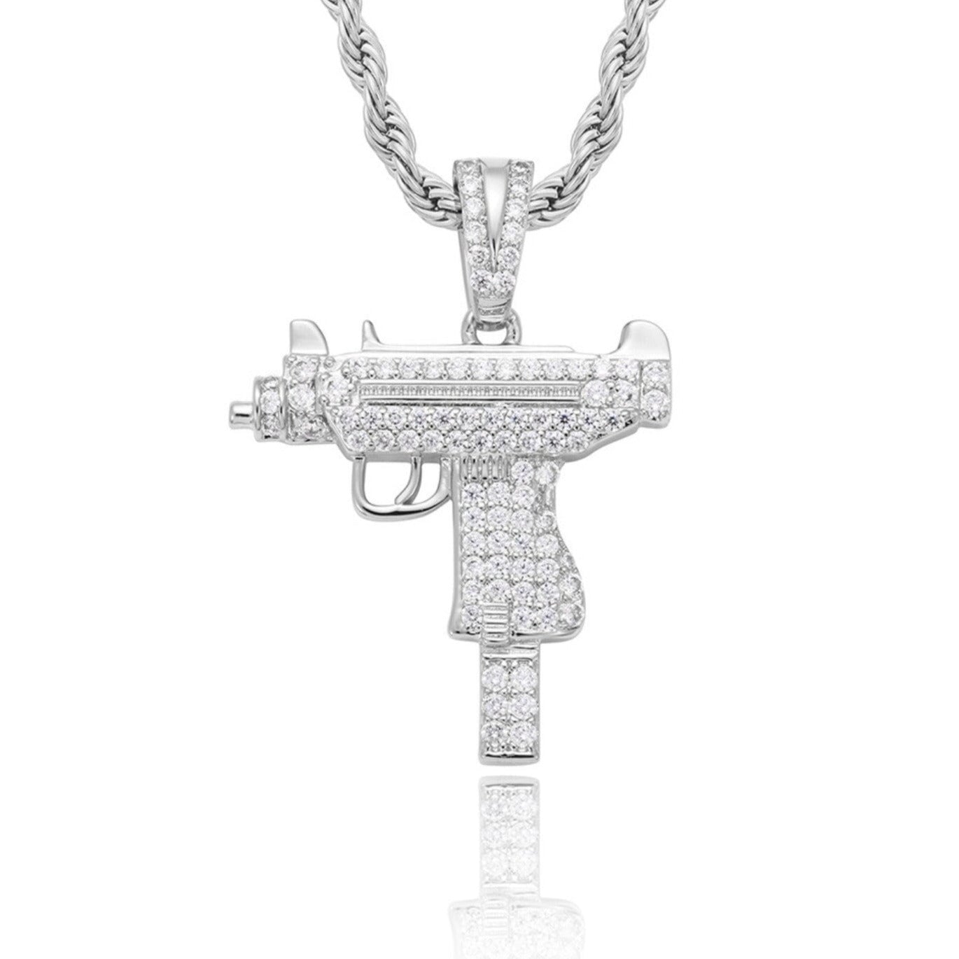 Uzi Gun Pendant - 1.5inch Charms & Pendants 