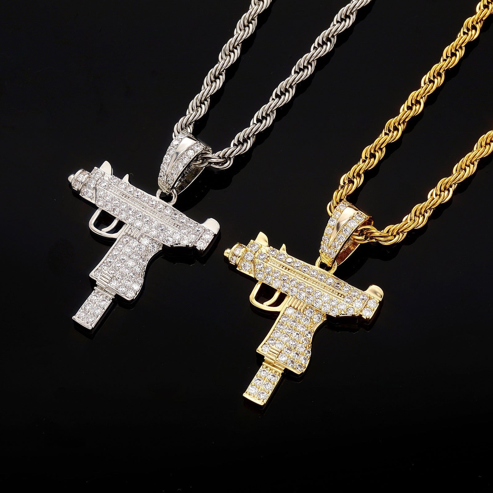 Uzi Gun Pendant - 1.5inch Charms & Pendants 