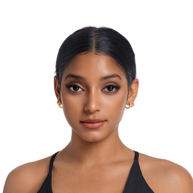 Women's 925 Sterling Silver Huggie Hoop Earrings in 14K Gold Earrings 