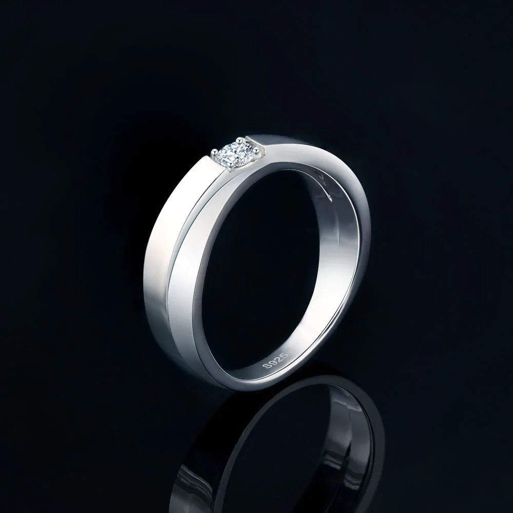 0.20 Carats VVS1 Moissanite Diamond Ring Rings 