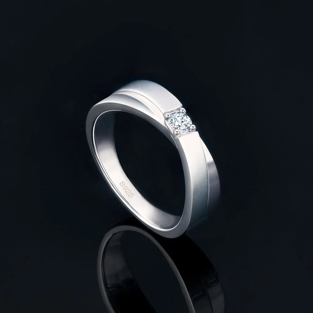 0.20 Carats VVS1 Moissanite Diamond Ring Rings 