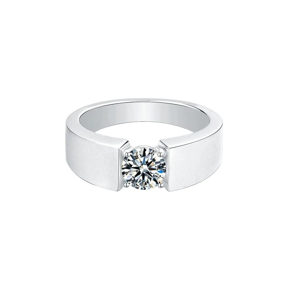 1.0 Carats VVS1 Moissanite Diamond Ring Rings 