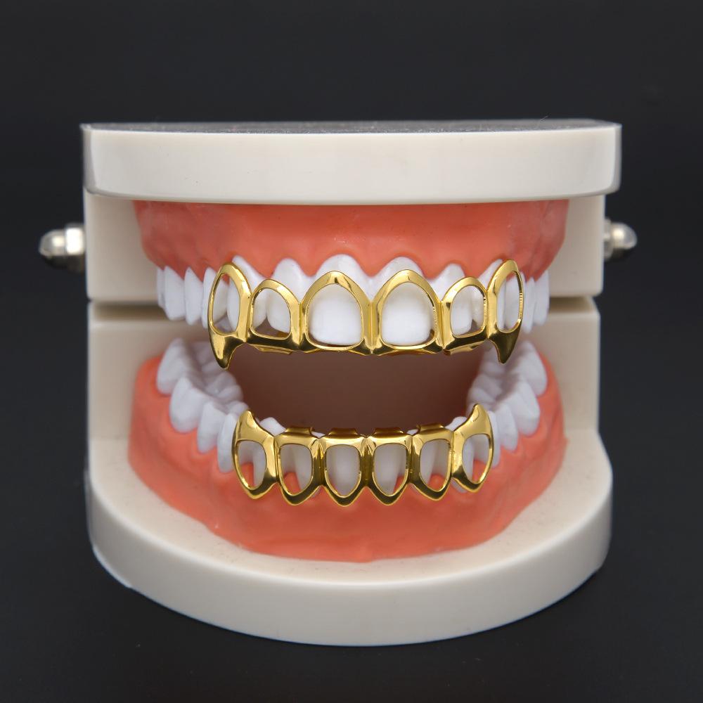 14K Gold Plated Classic Hip-Hop Teeth Grillz 