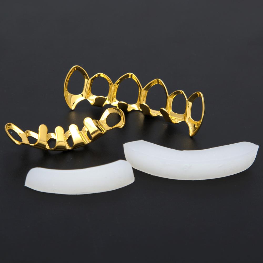 14K Gold Plated Classic Hip-Hop Teeth Grillz 