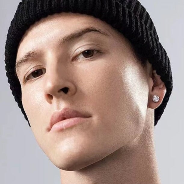 2.0/3.0 Carats VVS1 Moissanite 925 Sterling Silver Round Cut Earring Studs in White Gold Earrings 