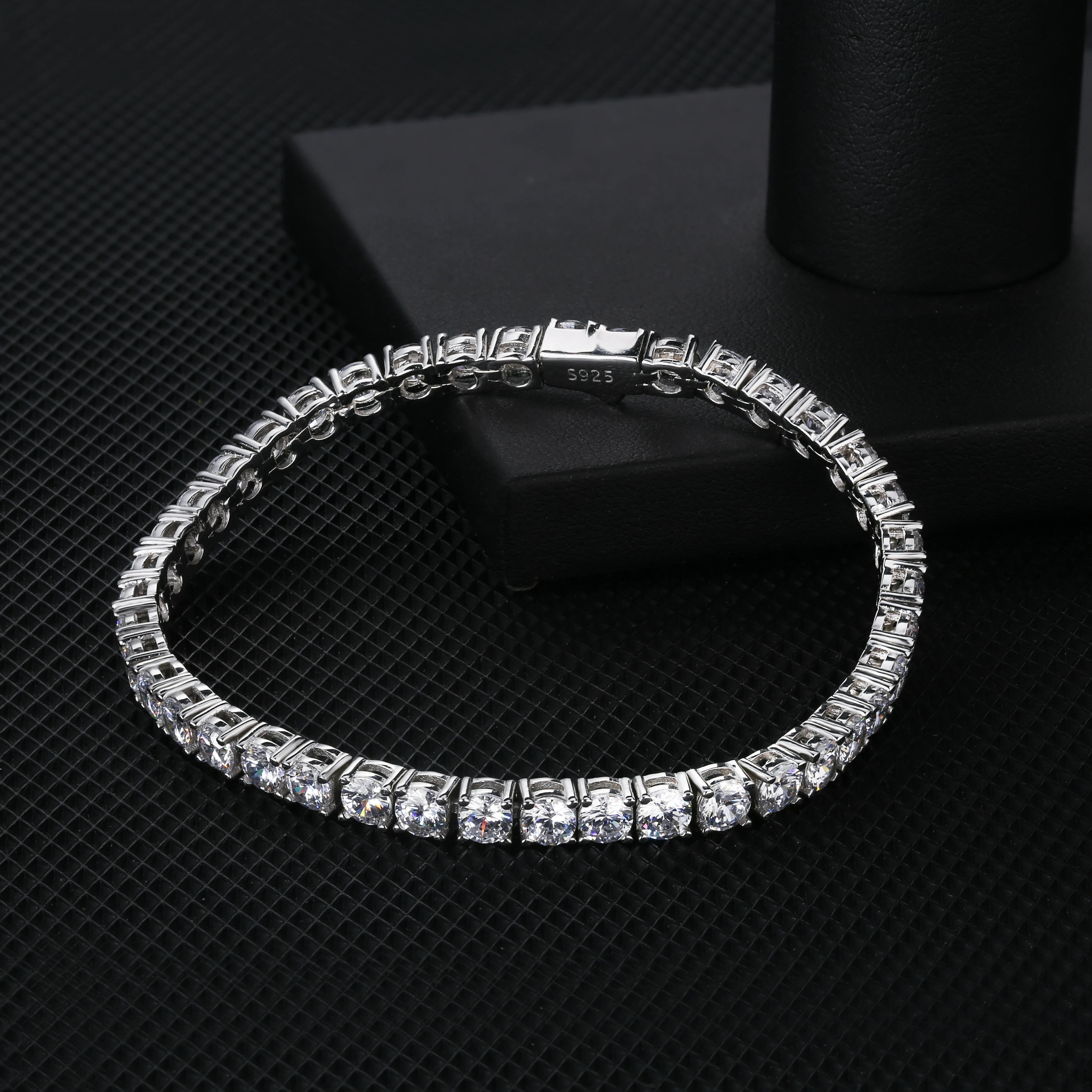 4mm Tennis Bracelet in 925 Sterling Silver 