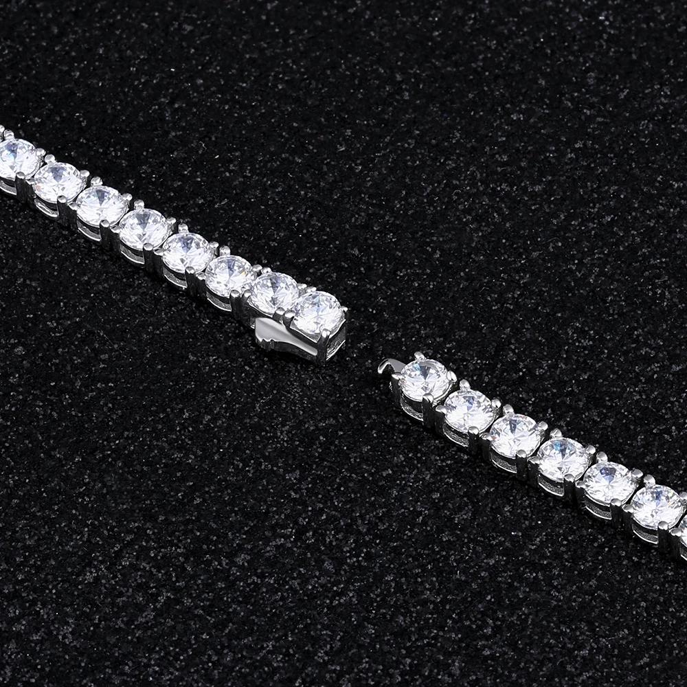 4mm Tennis Bracelet in 925 Sterling Silver 