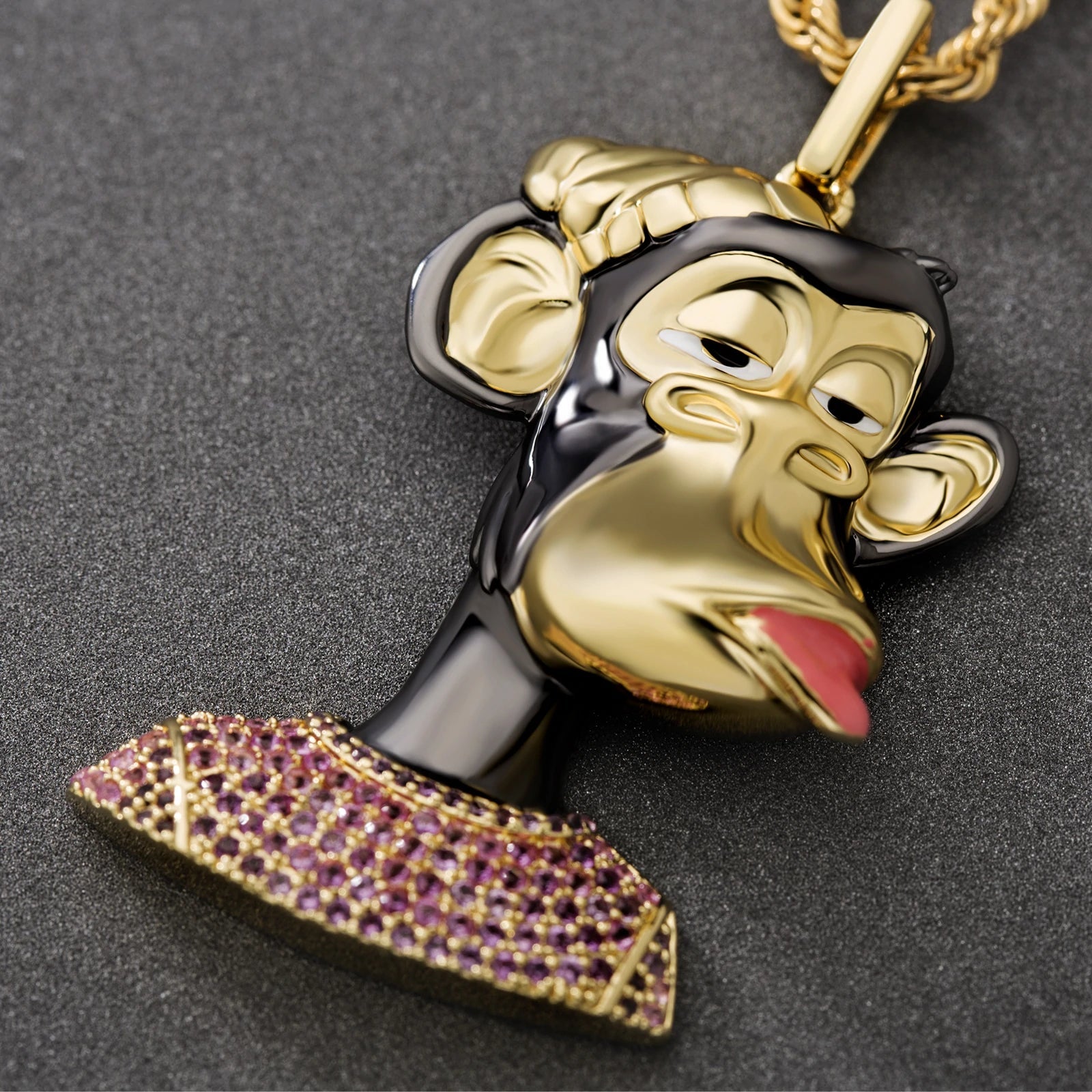 Bling Proud X Bored Ape NFT Pendant with Iced T-Shirt 